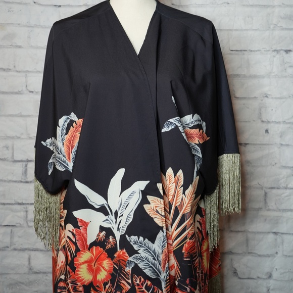 SHEIN Tops - Fringe Kimono